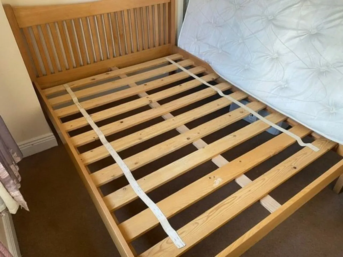 wooden double bed frame best offer - Image 3