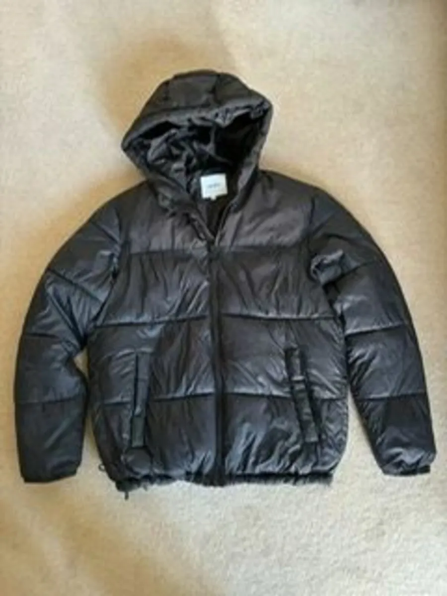 Jack & Jones Men's Black Puffa Jacket - Image 1