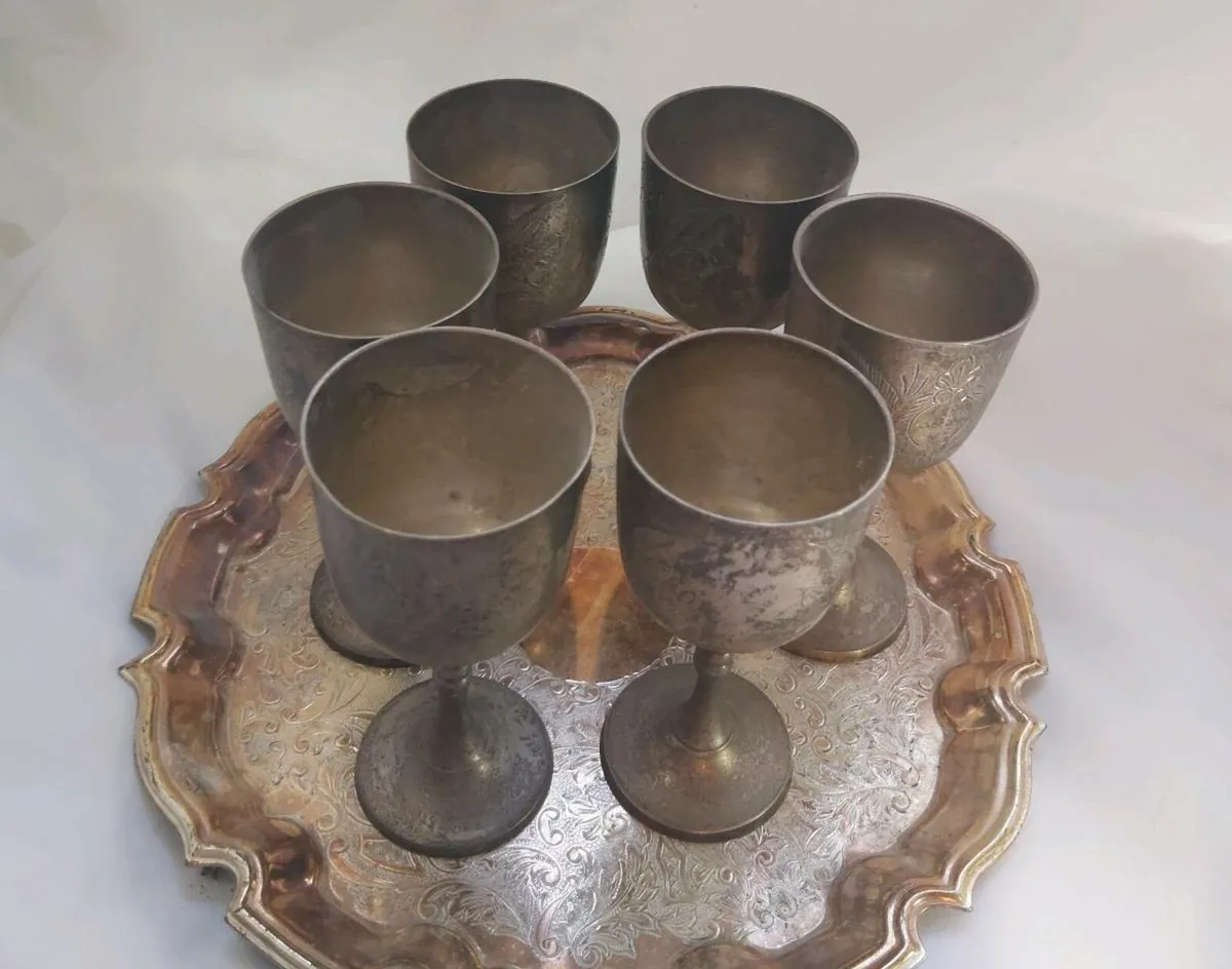 Silver plated goblets - Image 3