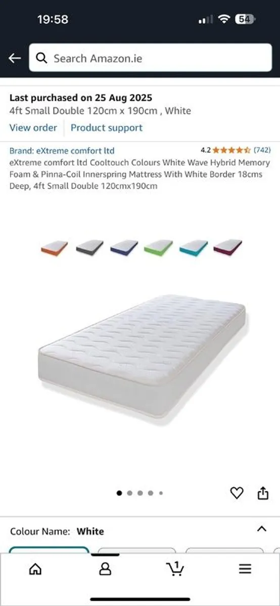 4ft small double mattress - Image 1