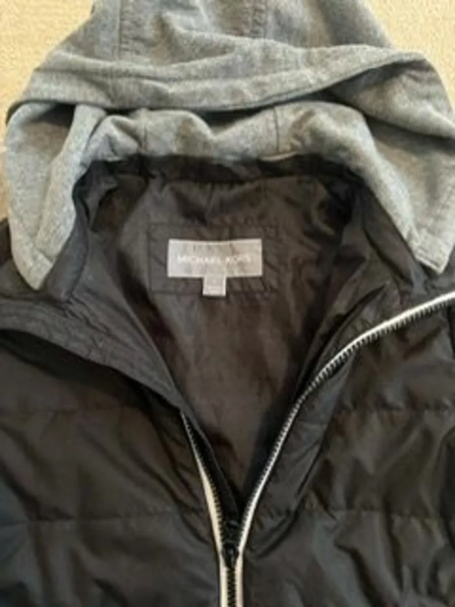 Michael Kors Quilted Black Jacket with Hood 7-8 - Image 2
