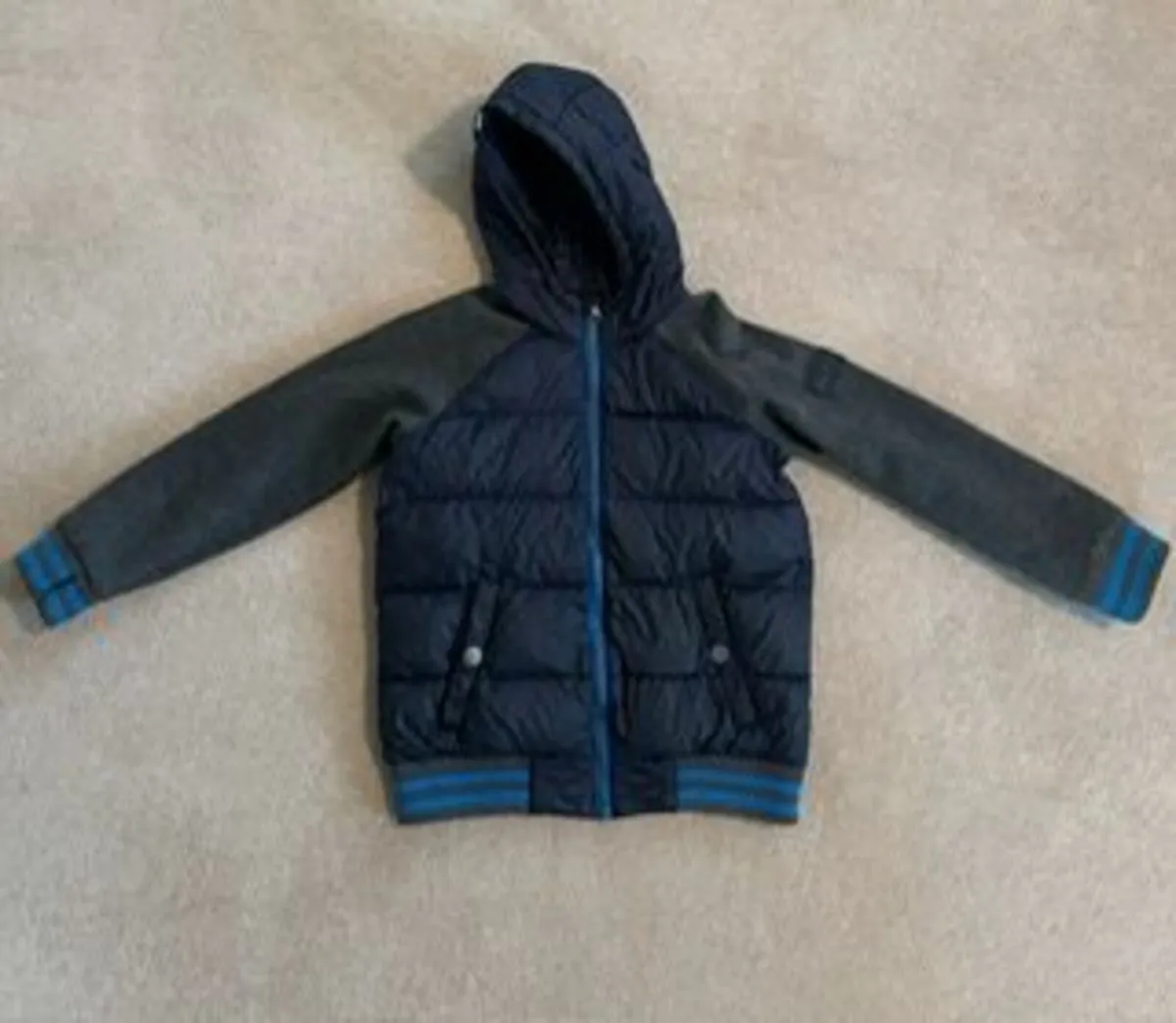 Michael Kors Quilted Puffa Navy Jacket 7-8 - Image 1