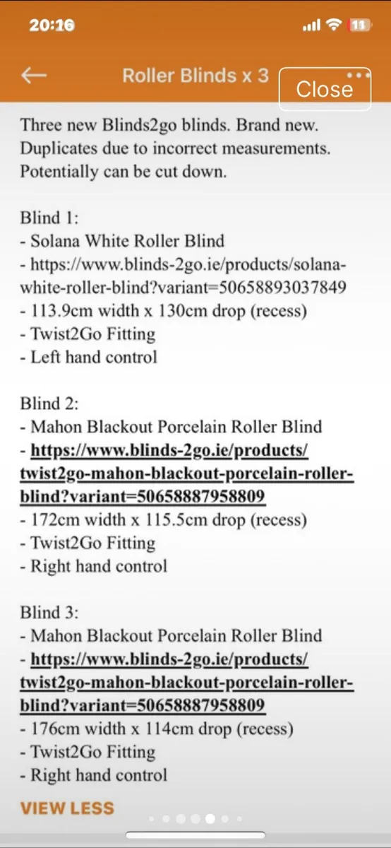 Brand new Roller blind - Image 1