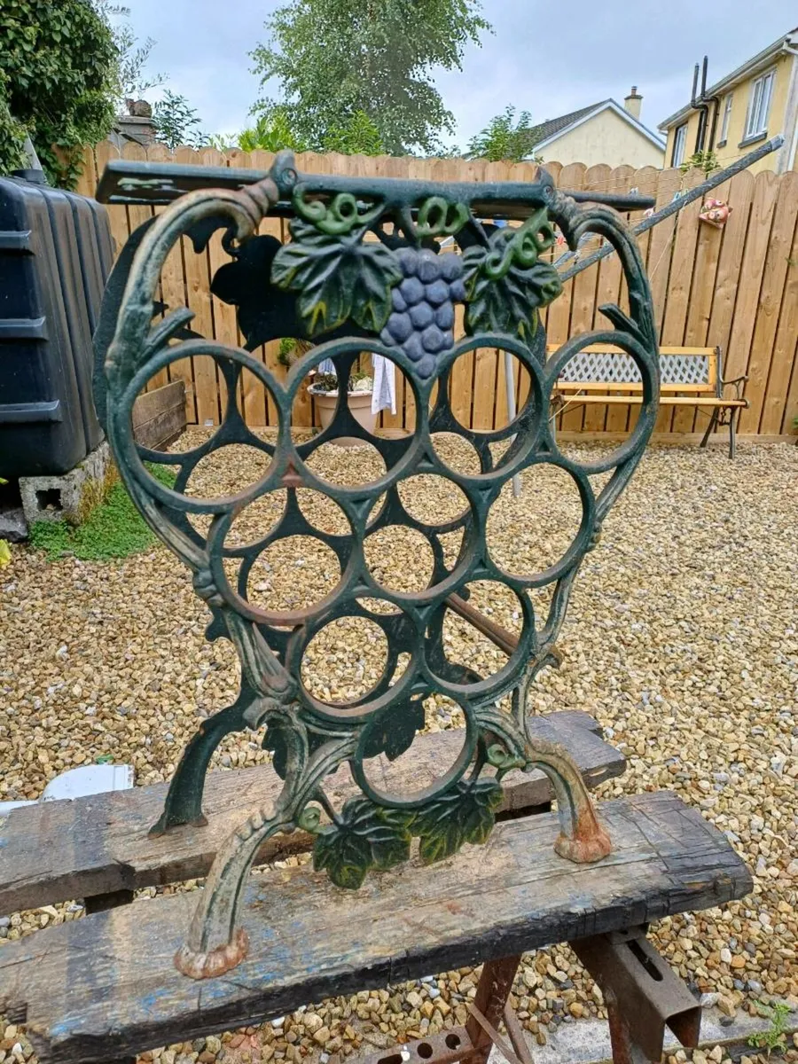 Vintage Cast-iron Winerack - Image 1