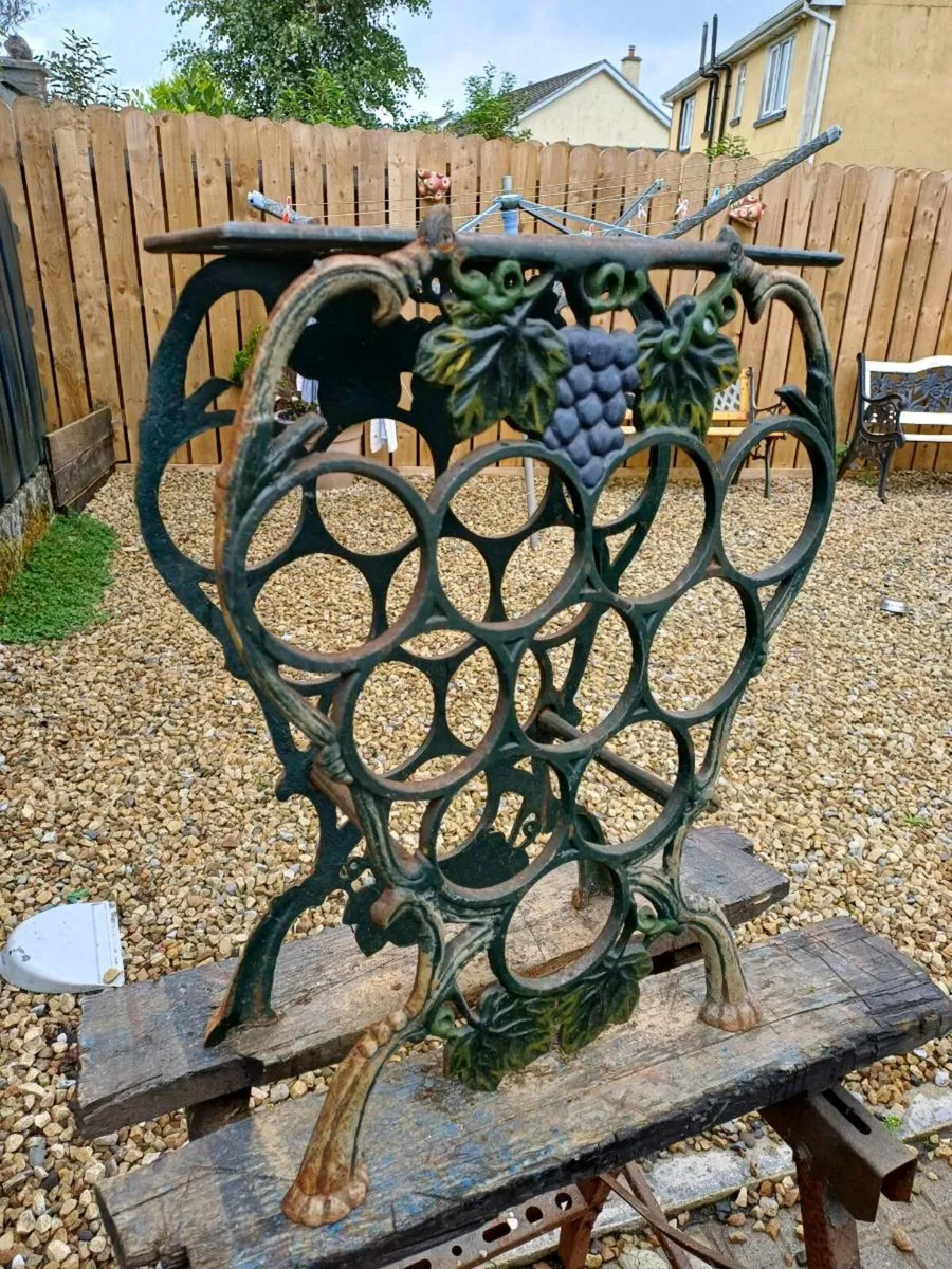 Vintage Cast-iron Winerack - Image 2