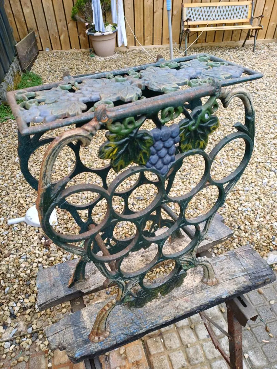 Vintage Cast-iron Winerack - Image 3