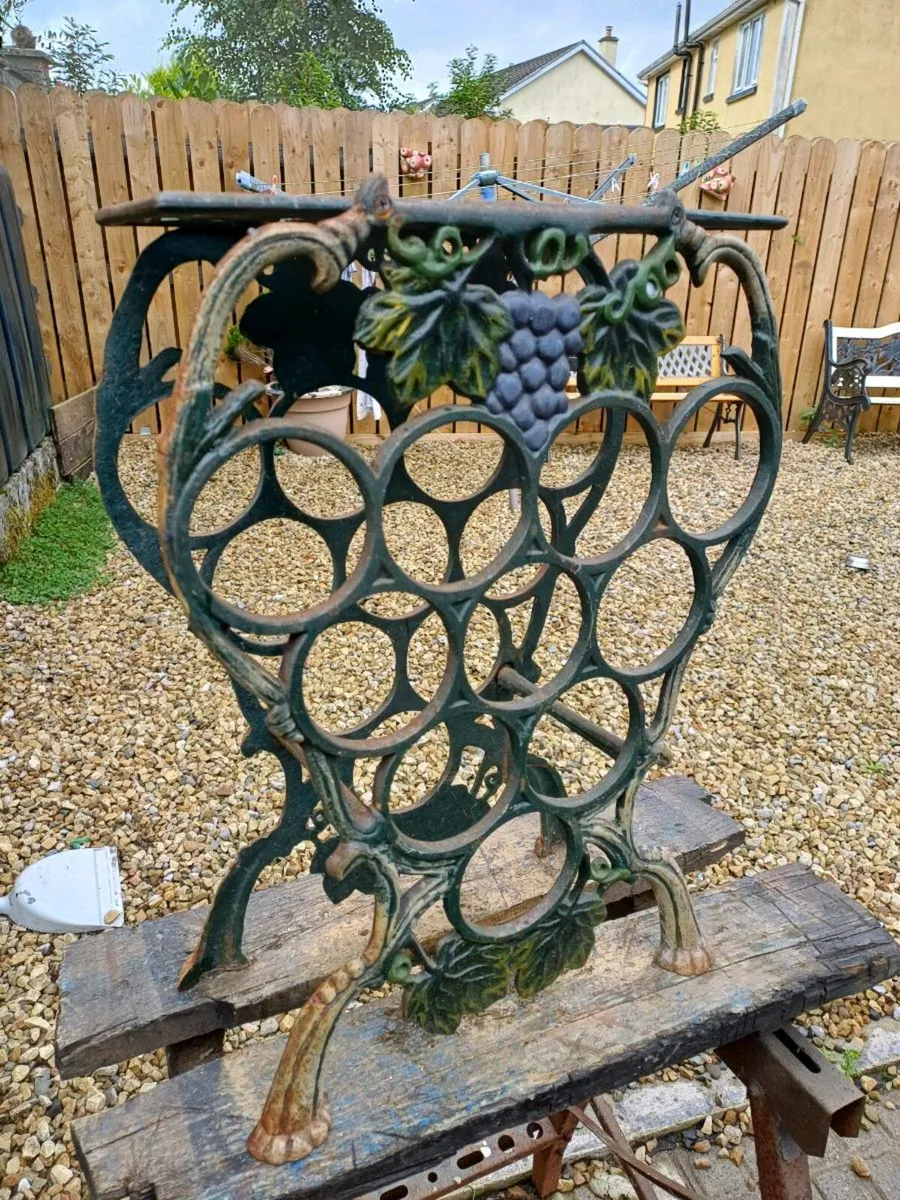 Vintage Cast-iron Winerack - Image 4