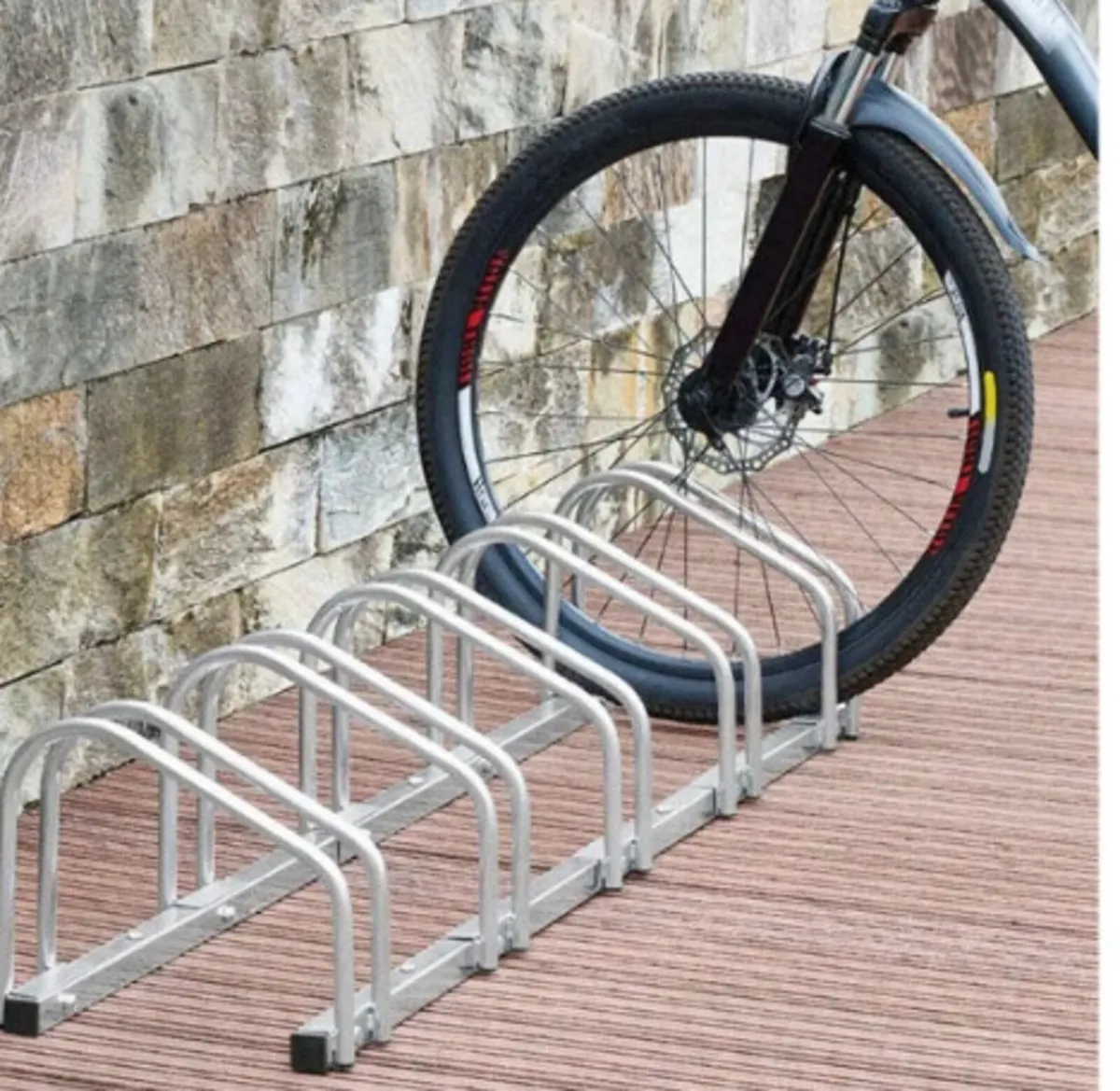 5 Bicycle Parking Stand Steel Pipe Bike Rack - Image 2