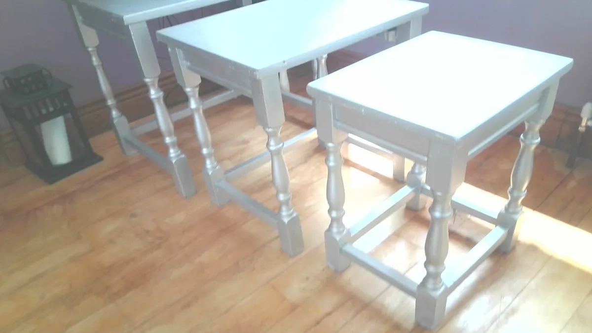 Nest of tables - Silver - reduced to sell - Image 3