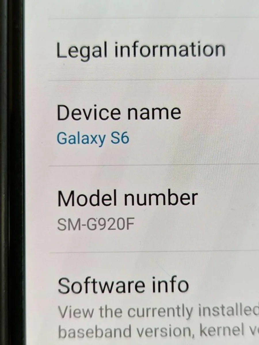 Samsung Galaxy S6, Model SN-G920F, 32GB, 3GB RAM, - Image 2