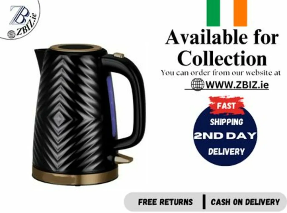 Electric Kettle Textured Fast Boil Energy - Image 1