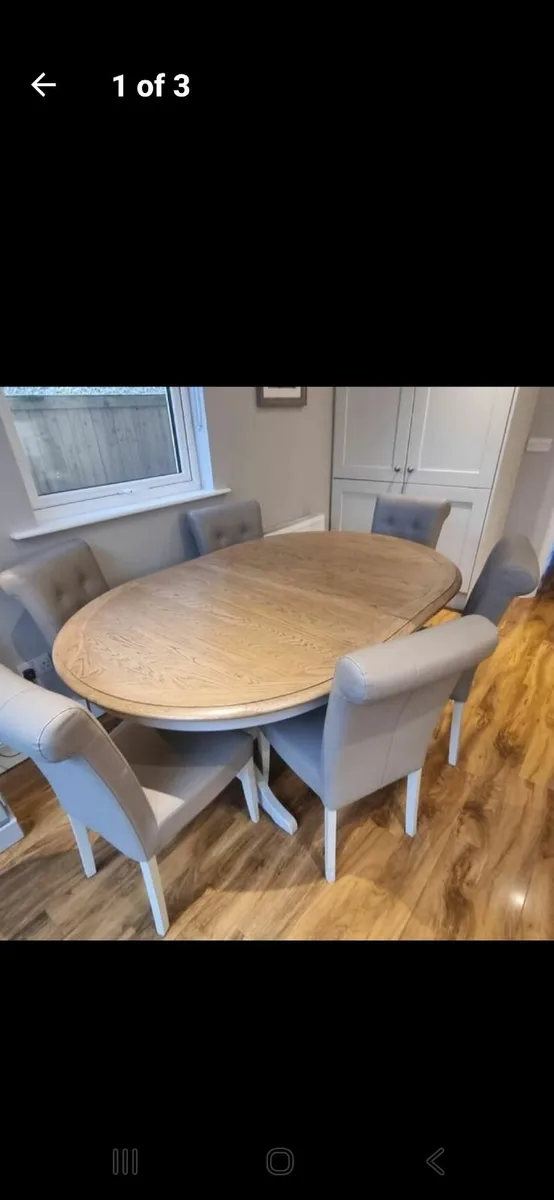Solid Oak Modern Dining Table - Image 3