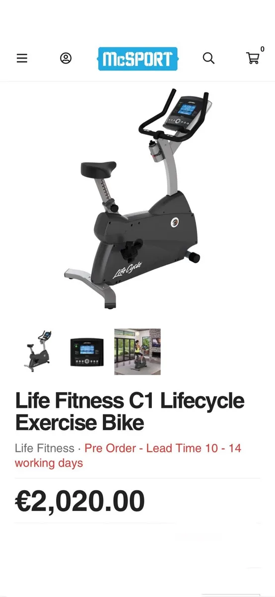 Life fitness C1 Commercial exercise bike - Image 2