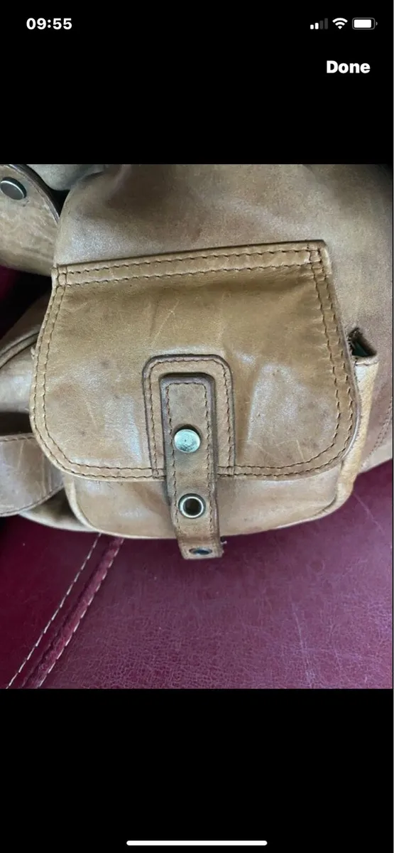 Cortefiel Leather Shoulder Bag - Image 4