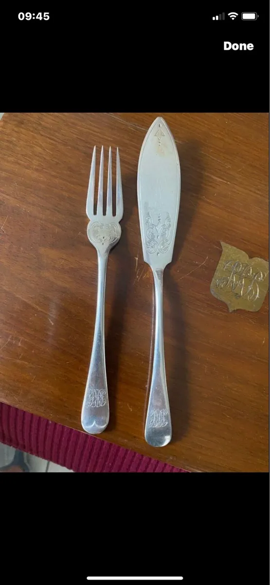 Antique Boxed 24 Piece Fish Set - Image 3