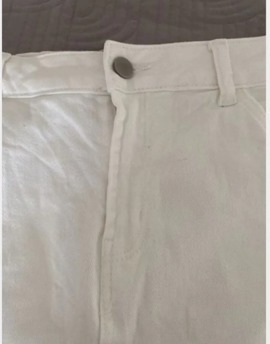 Dunnes White Denim Skirt Size 14 - Image 2
