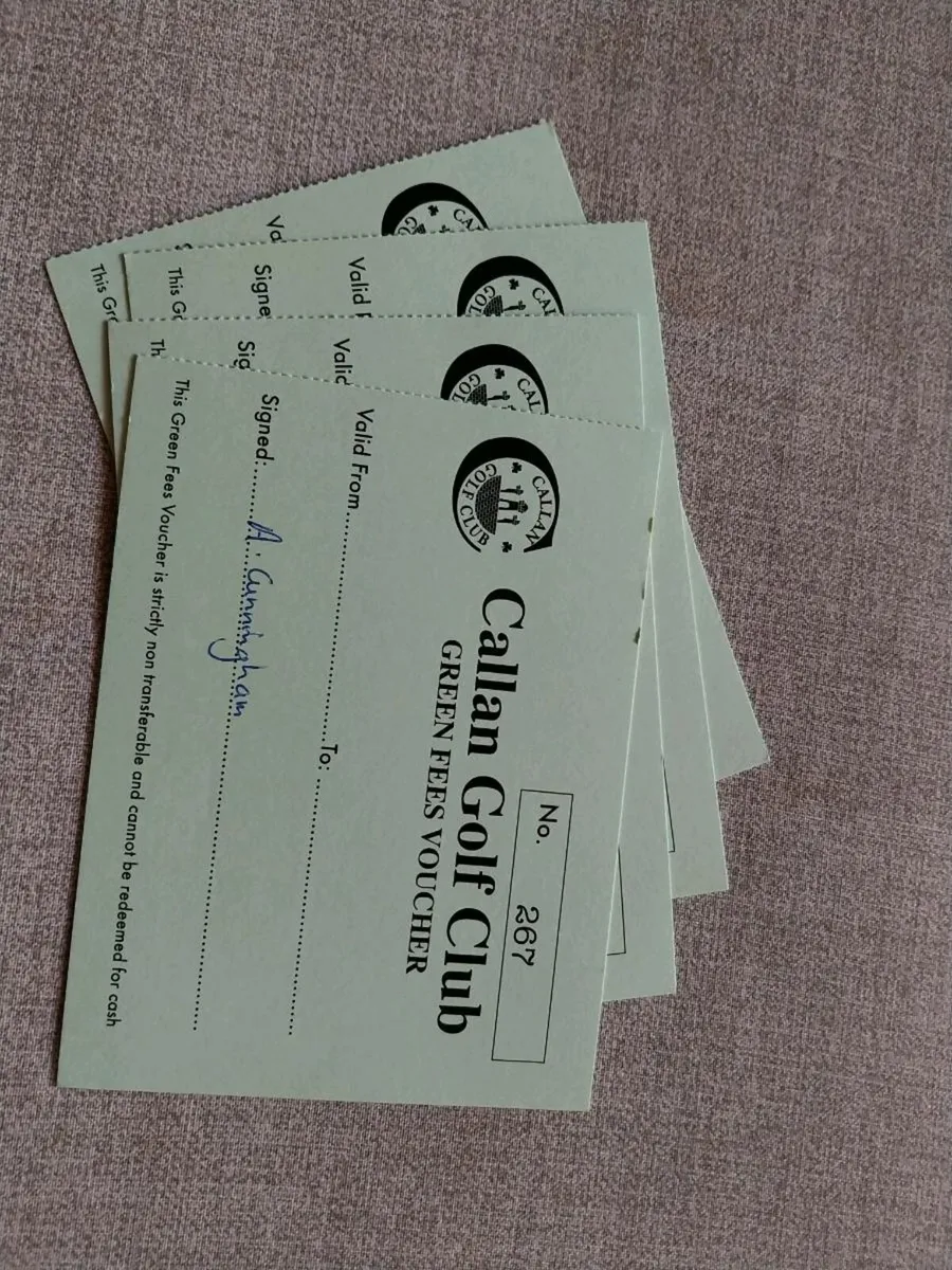 Callan Golf Club vouchers x 4