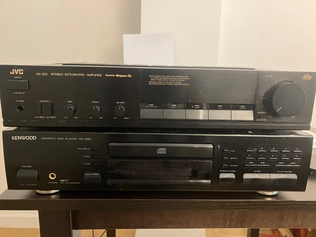 CD Player and Amplifier and 2 Bose speakers - Image 1