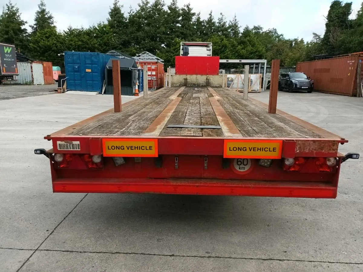 Rear steer stepframe flat trailer. - Image 2