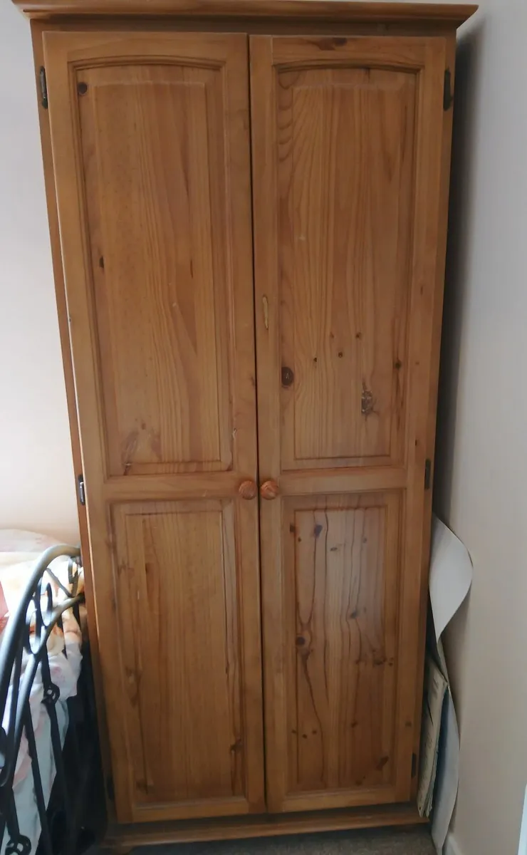 Pine Wardrobe 2 Doors - Image 1