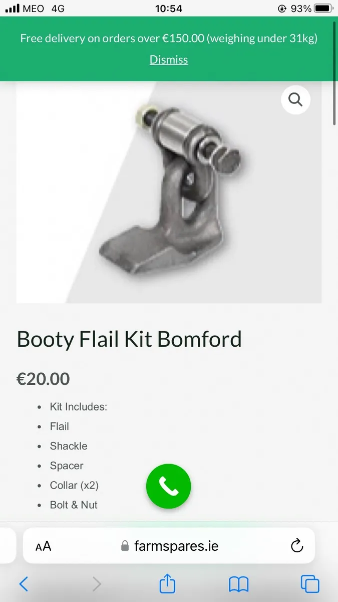 Bomford booty flail Kit - Image 2