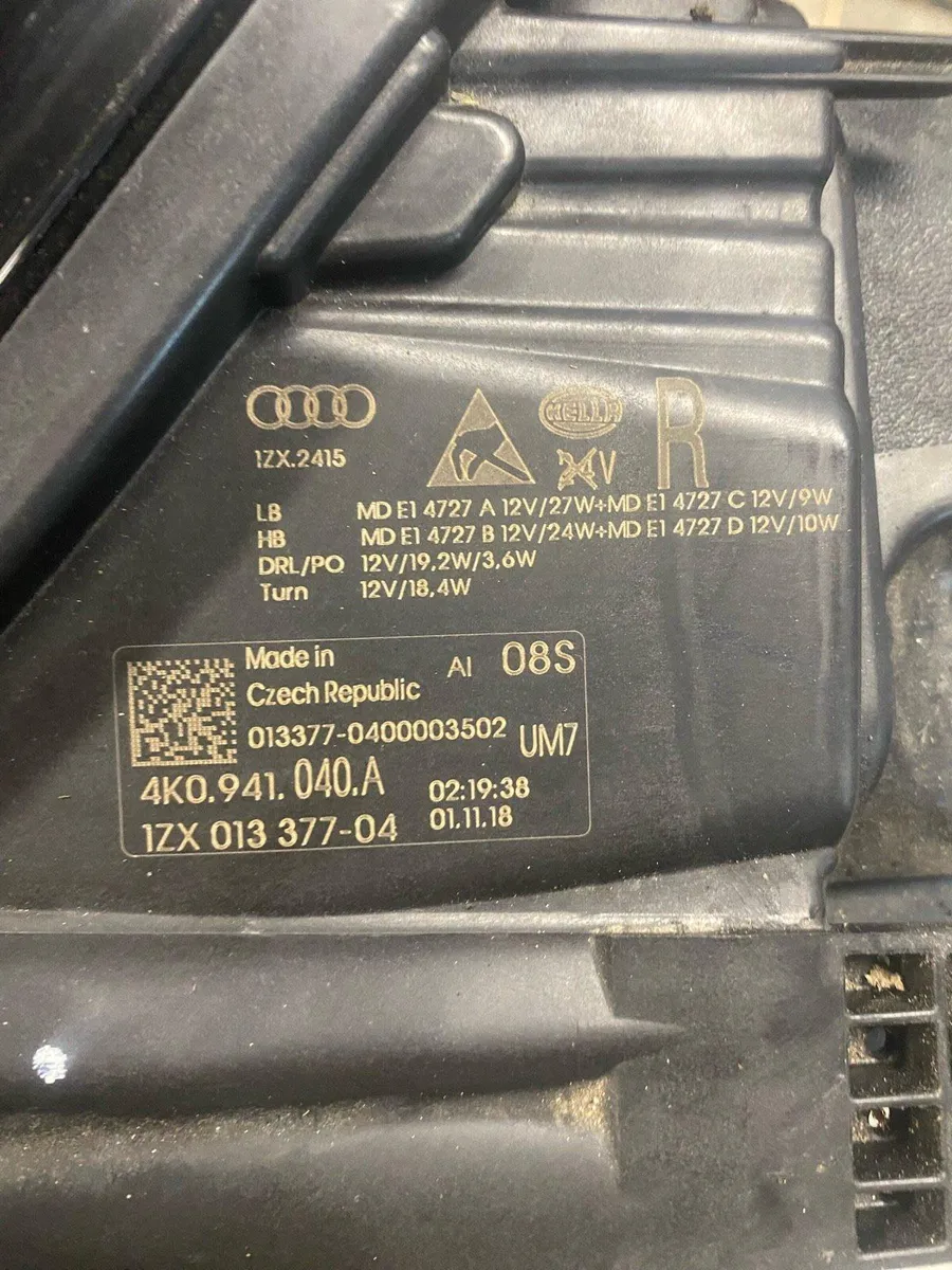 2019 Audi A6 RH headlamp - Image 3