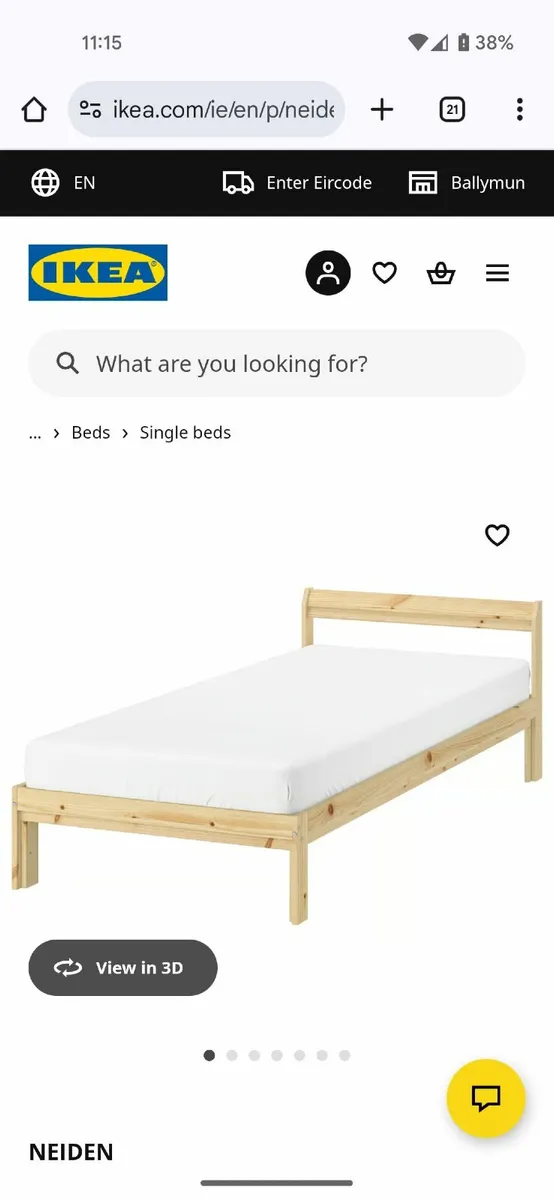 Free Ikea single Bed - Image 1
