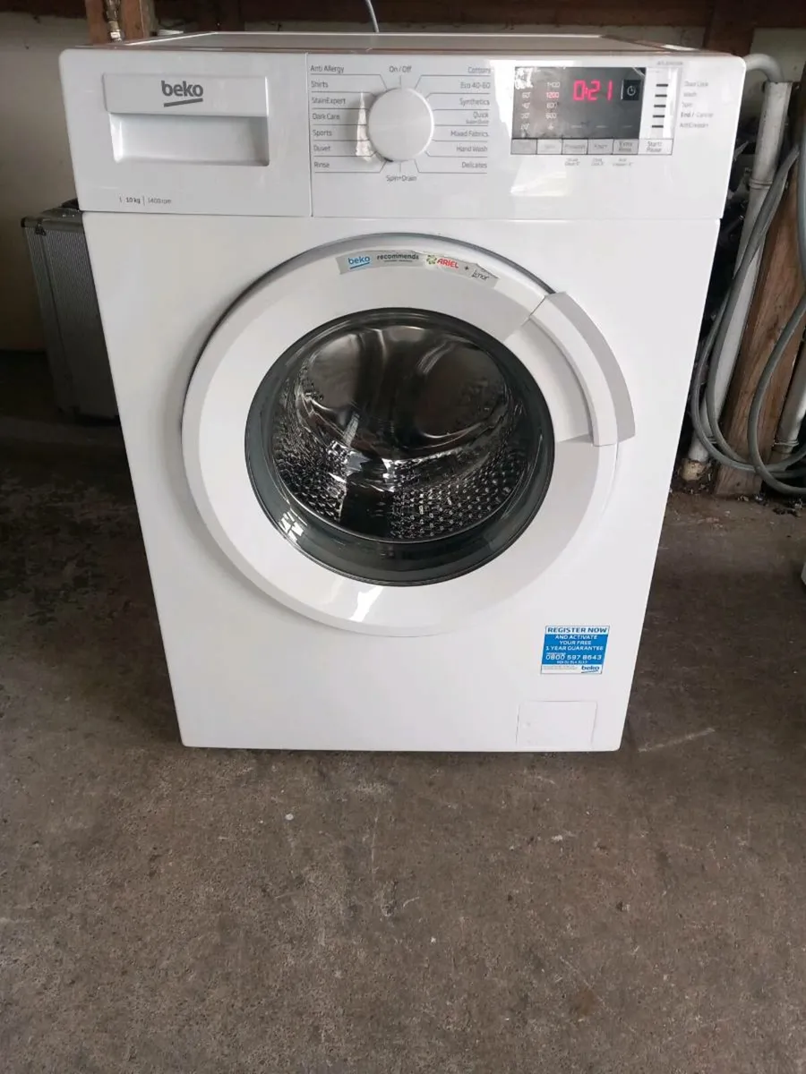 Beko 10kg washing machine 1400 spin - Image 1