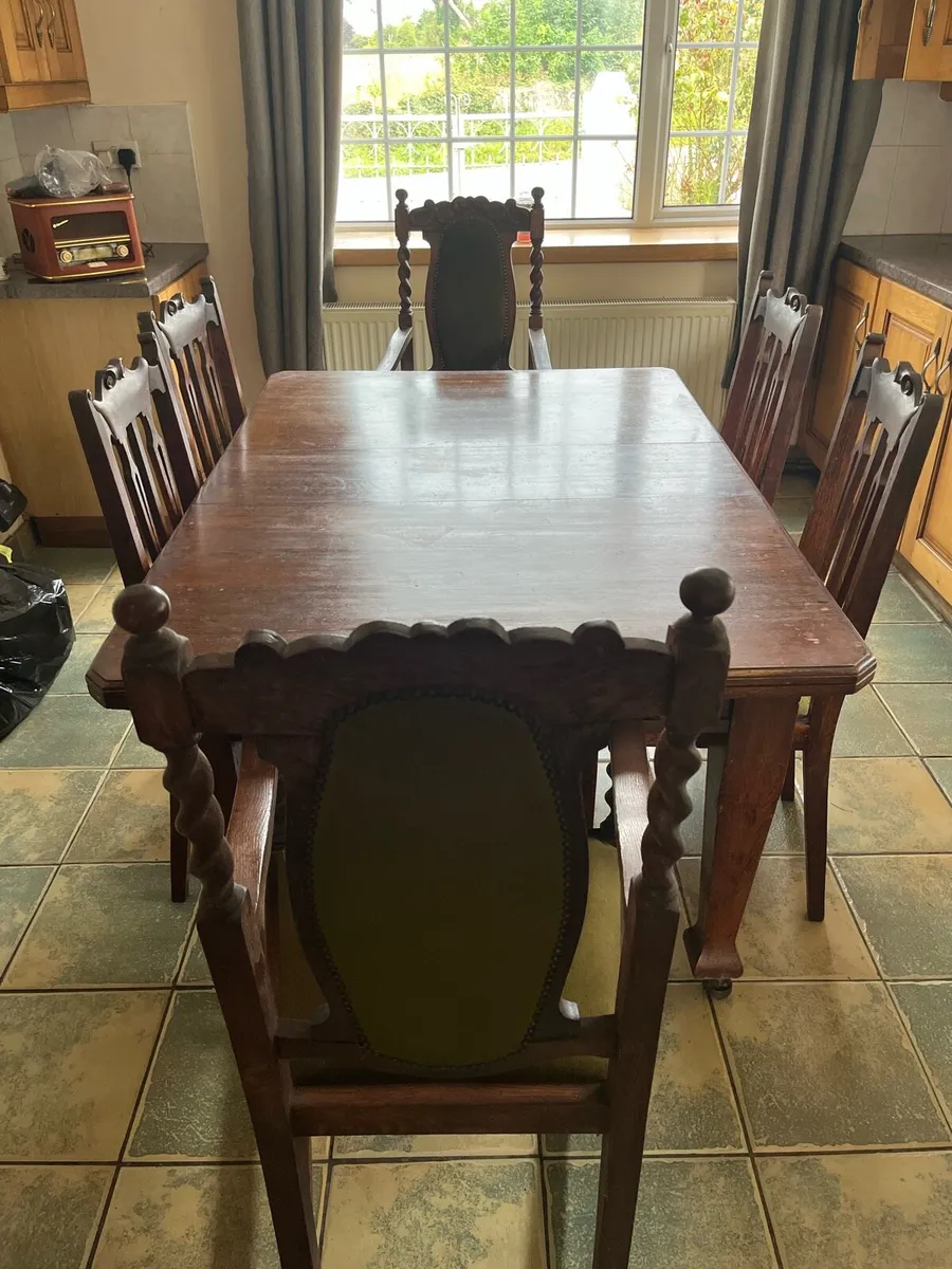 Antique Table and chairs - Image 1