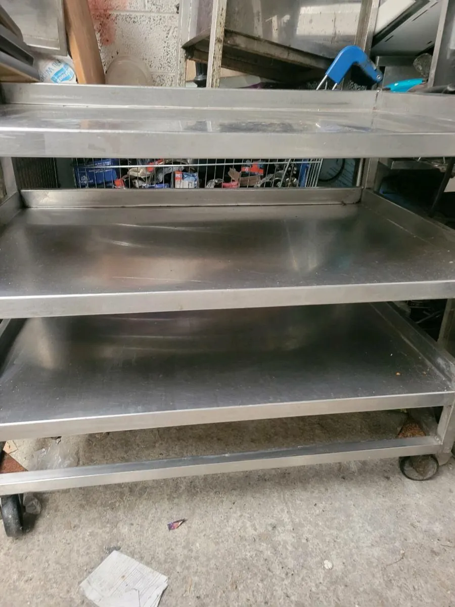 Table Shelved Stainless Steel - Image 2