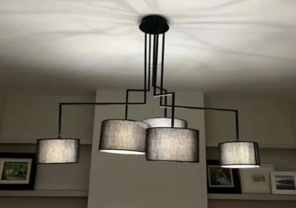 Modern 5-Light Drum Shade Chandelier
