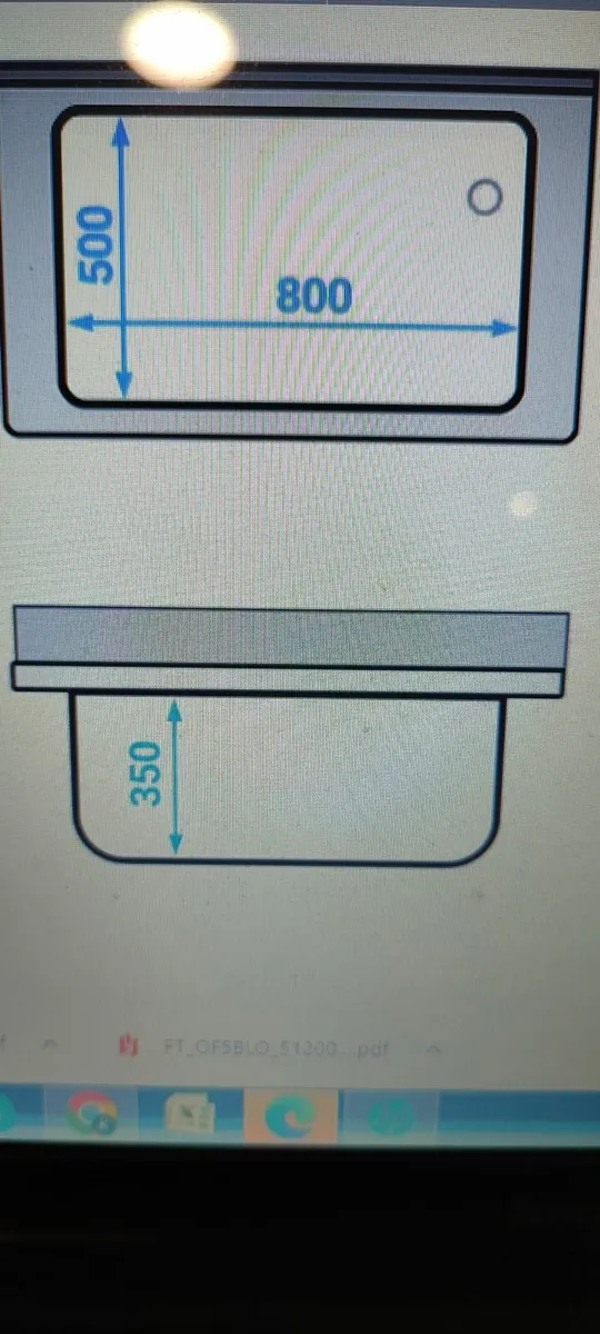 Pot sink - 1000x600mm - with undershelf & 1 basin - Image 3