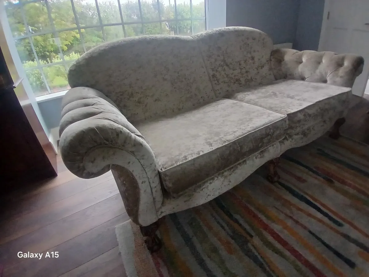 Custom made sofa and floor stool - Image 3