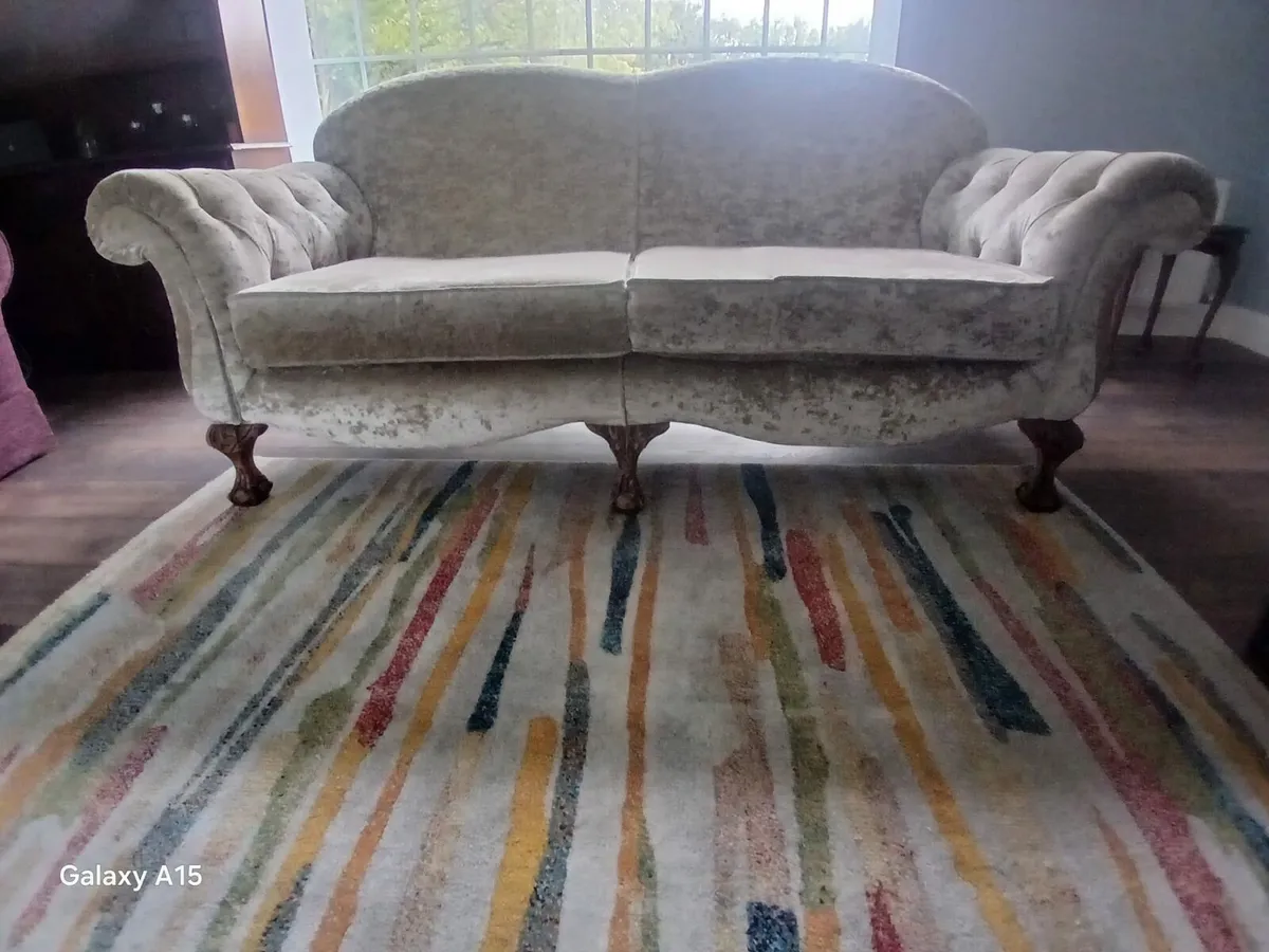 Custom made sofa and floor stool - Image 4