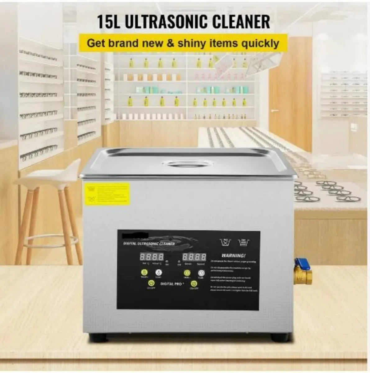 15L Digital Ultrasonic Cleaner Heater Timer 600W - Image 3