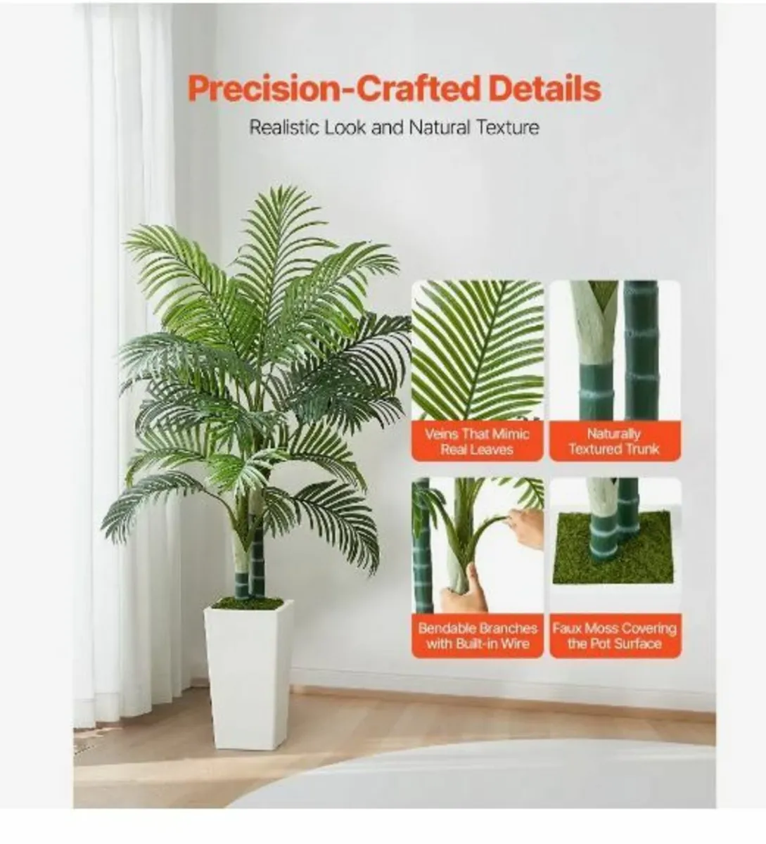 1524 mm Artificial Areca Palm Tree - Image 2