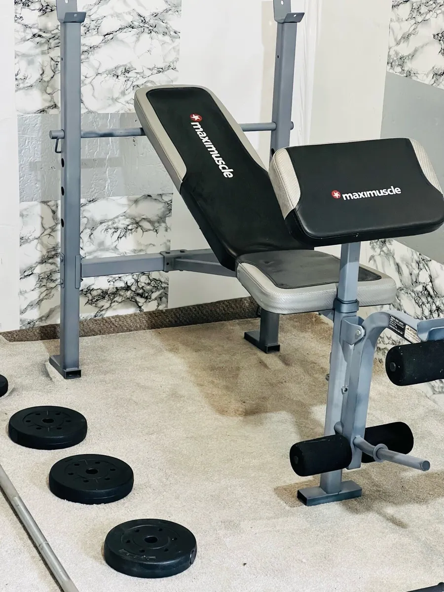 Bench weights barbell dumbbells mat pushup handles - Image 3