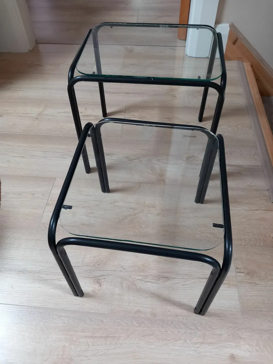 Aluminium and glass tables - Image 1