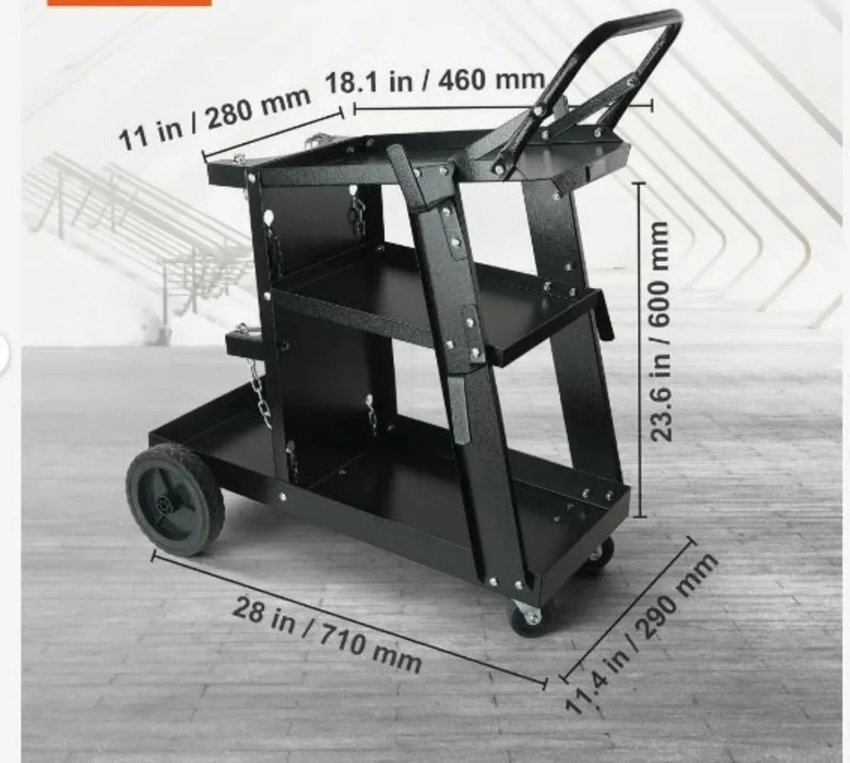 Welding Cart, 3-Tier Heavy Duty Welder Cart - Image 3