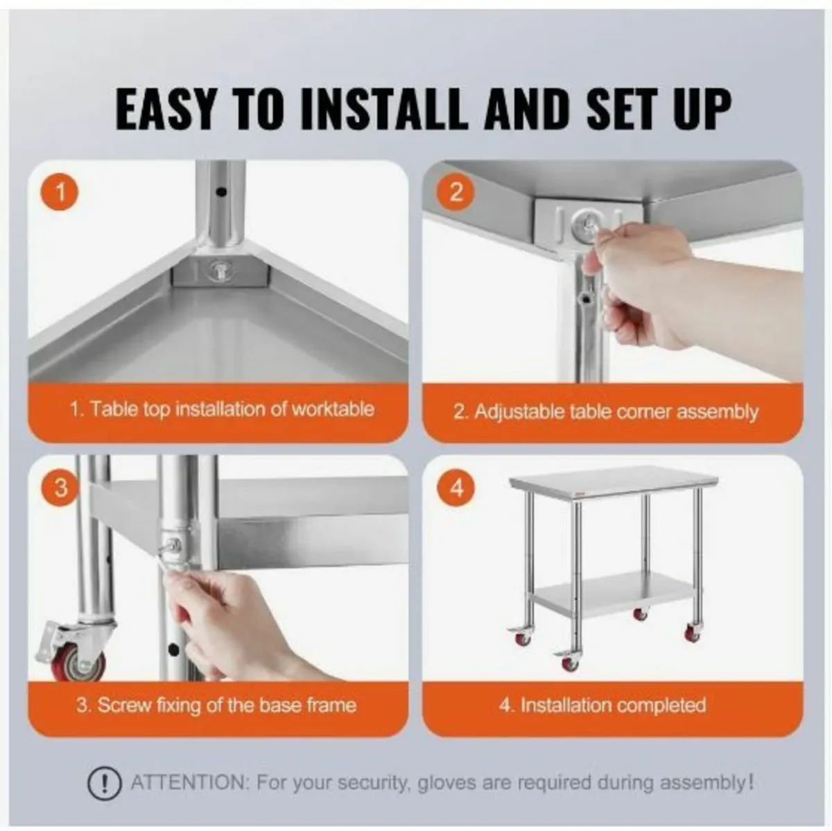 Stainless Steel Catering Work Table - Image 1