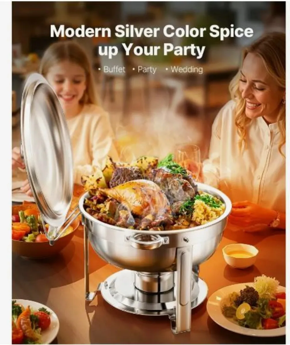 5 Qt 4 Pack Round Chafing Dish - Image 3