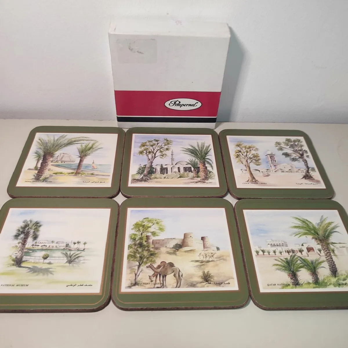 Vintage Pimpernel Drinks Coasters Set of 6  Qatar - Image 2