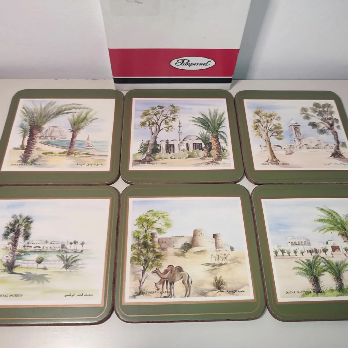 Vintage Pimpernel Drinks Coasters Set of 6  Qatar - Image 3