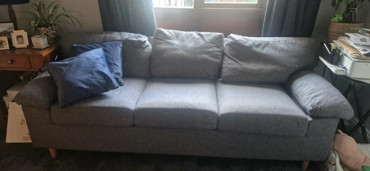 Grey 3 Seater JYSK Sofa - Image 1