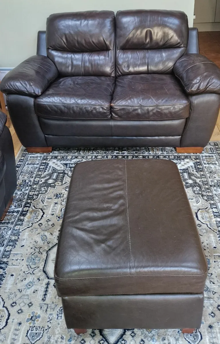 Two sofas and footstool €700  o.n.o - Image 3