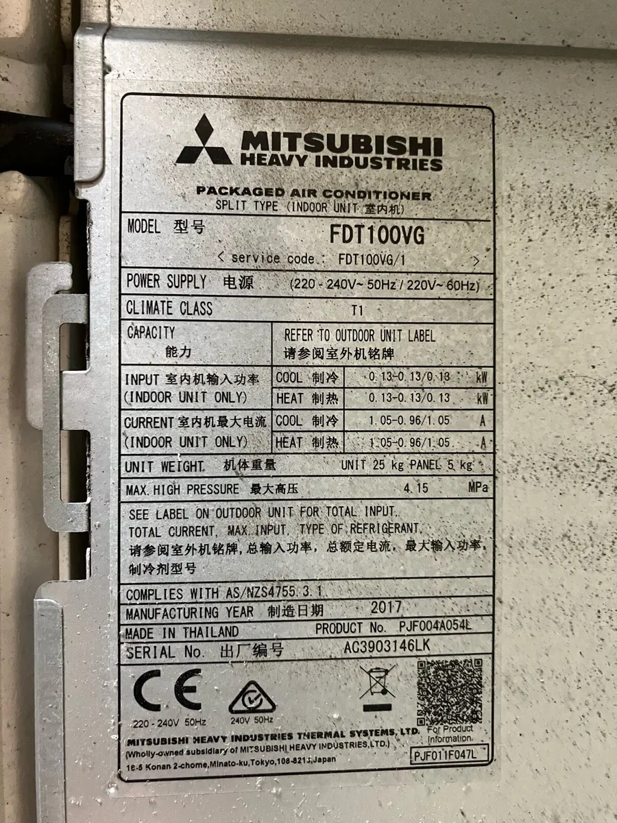 Mitsubishi Air-conditioning Unit secondhand 3phase - Image 3
