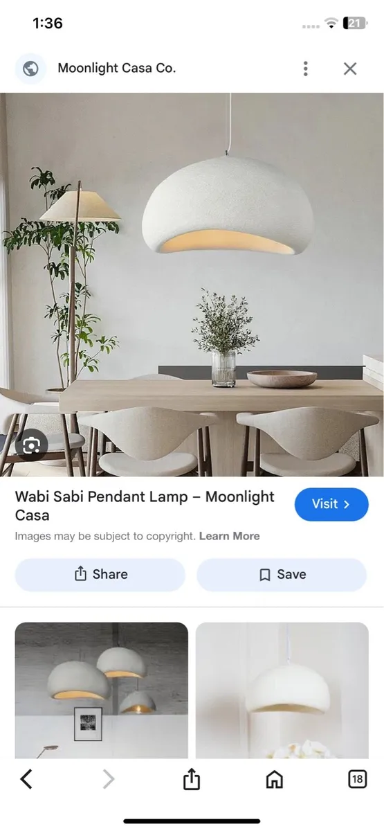Light fitting wabi sabi (Japanese minimal style) - Image 1