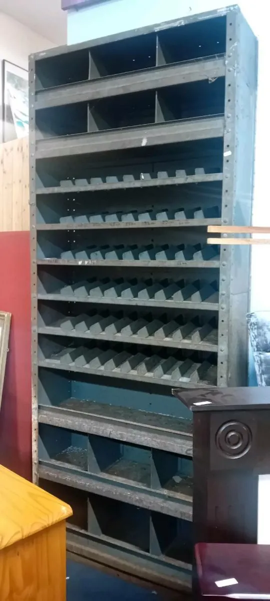 Large Vintage Metal Engineers Shelving - Image 1