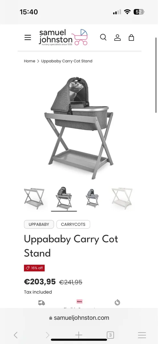 Uppababy Carry Cot Stand - Image 3