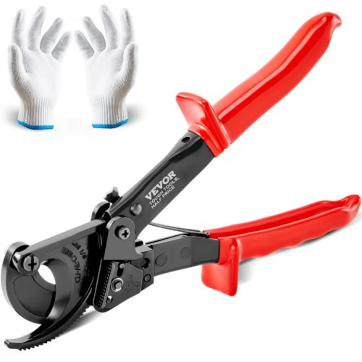Ratcheting Cable Cutter, 10" Ratchet Wire and Cabl